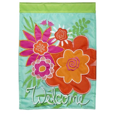 MAGNOLIA GARDENS 29 x 42 in Welcome Summer Floral Polyester Garden Flag Large M001309